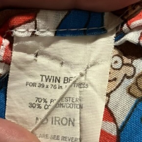 Vintage 1990 Where's Waldo? Twin Size Sheet Set 3pc Martin Mandford - Picture 10 of 10